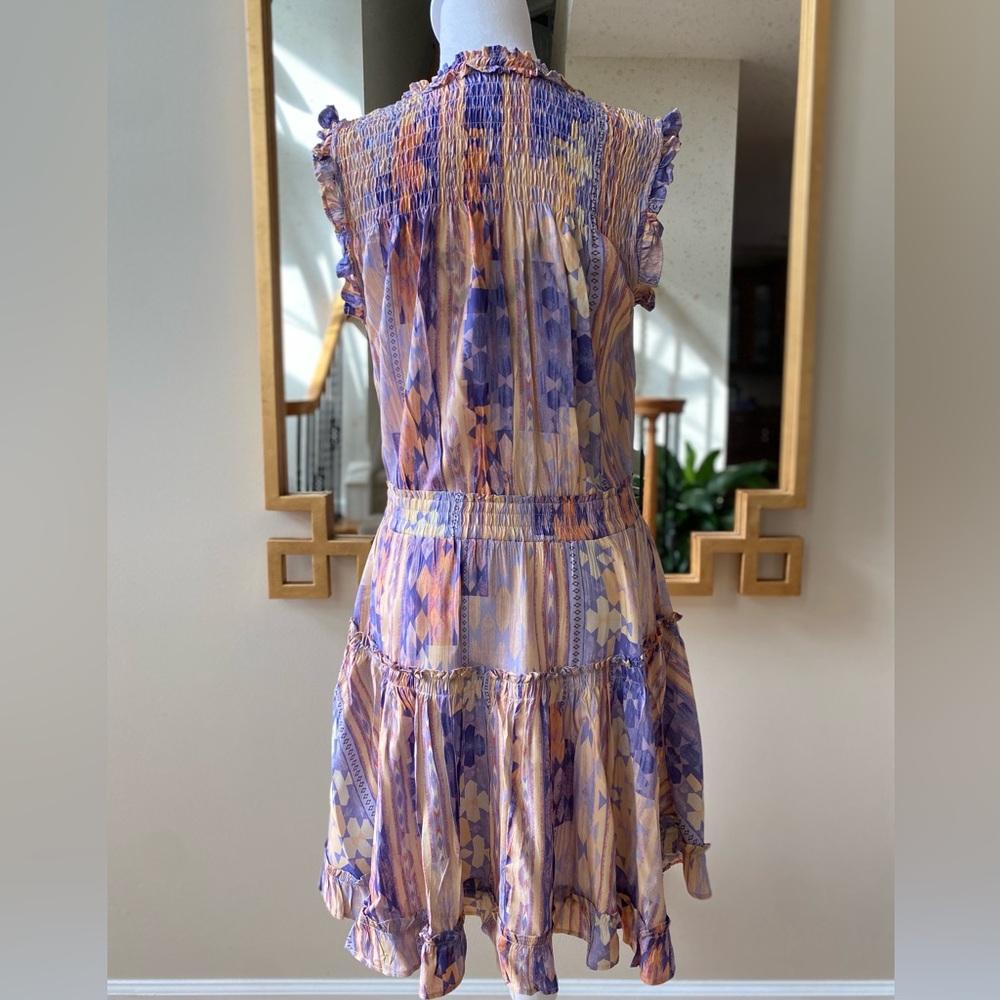 Dear John Anthropologie Melodie Tiered Ruffle Dress in Southwest Meadow Medium - Picture 6 of 16